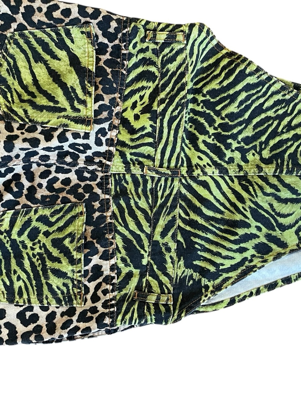 GANNI Animalier Printed Cotton Animal Leopard Print Overalls Jumpsuit - Picture 13 of 13